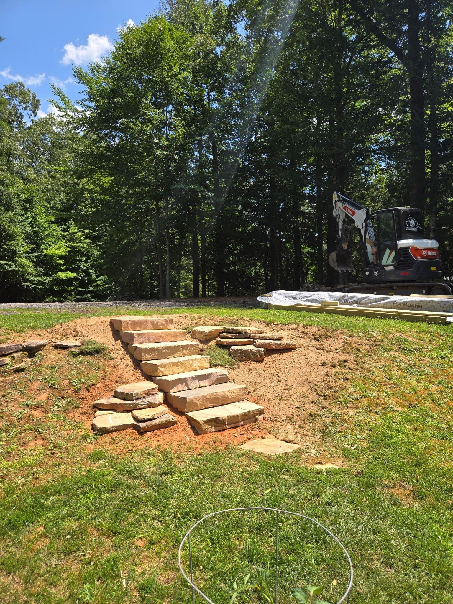 Gallery photos for Slope Grading and Rock Wall Build in Etowah NC: Image #4