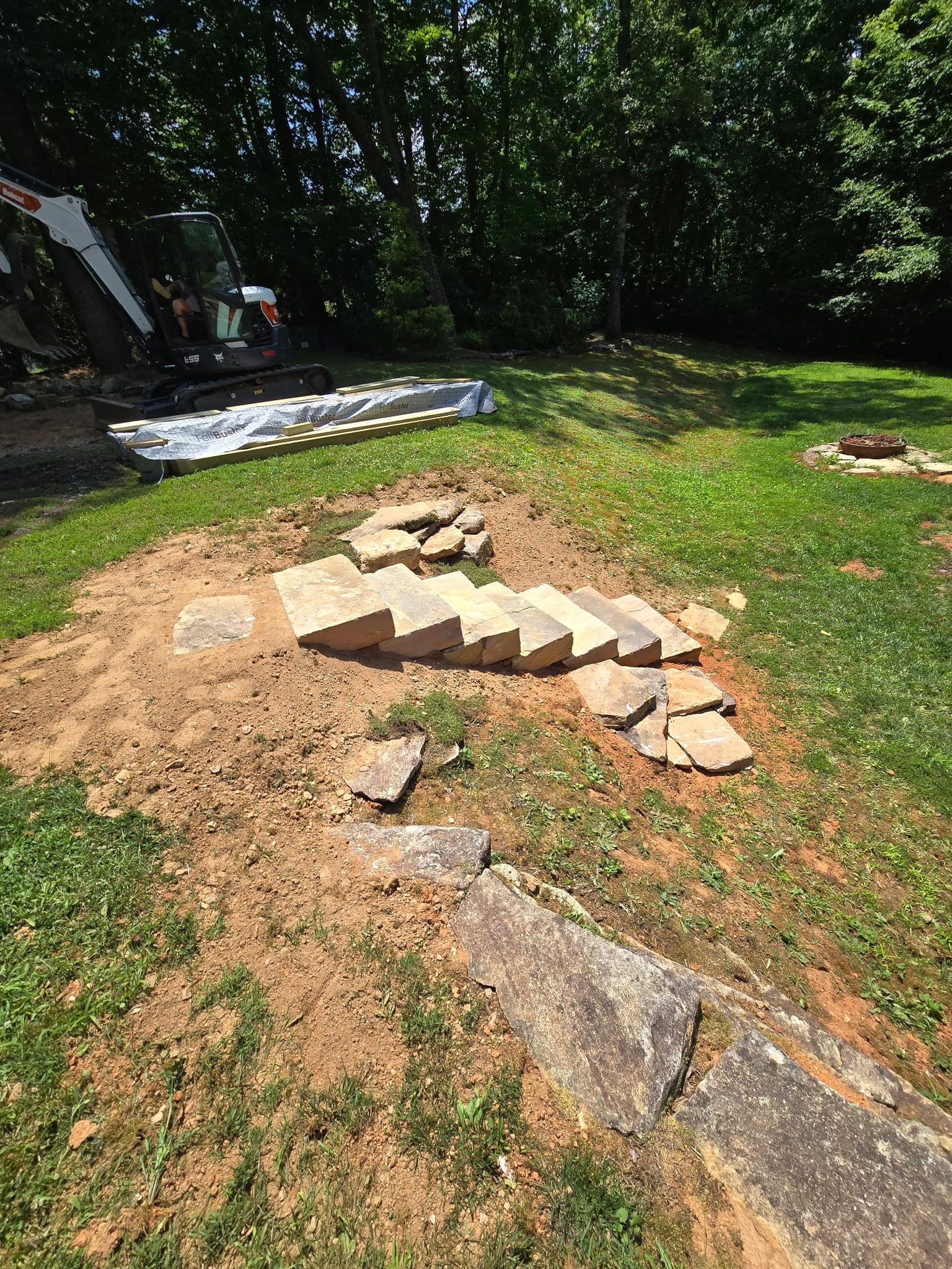 Gallery photos for Slope Grading and Rock Wall Build in Etowah NC: Image #3