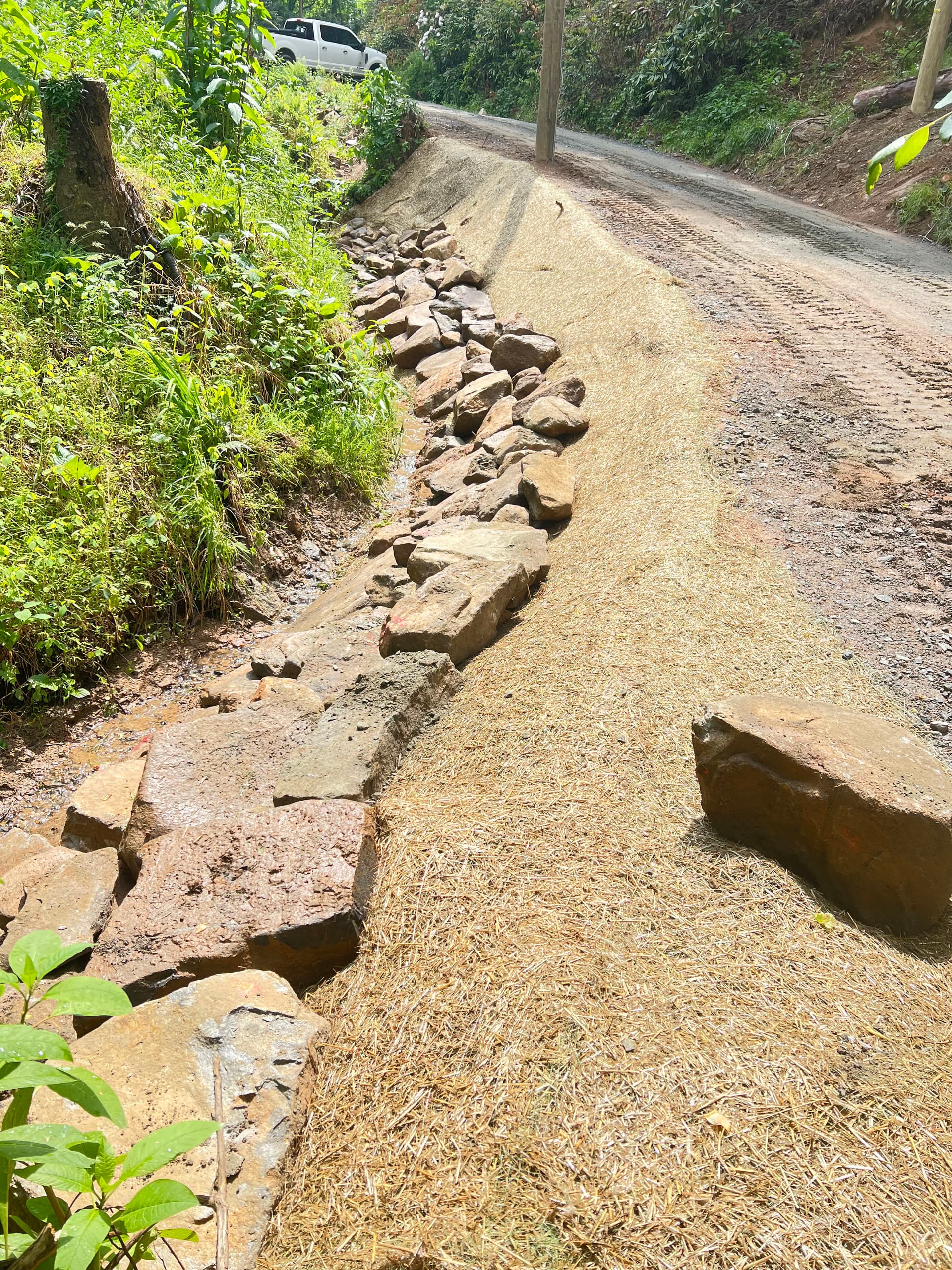 Gallery photos for Mountain Road Widening and Erosion Control in Western North Carolina: Image #1