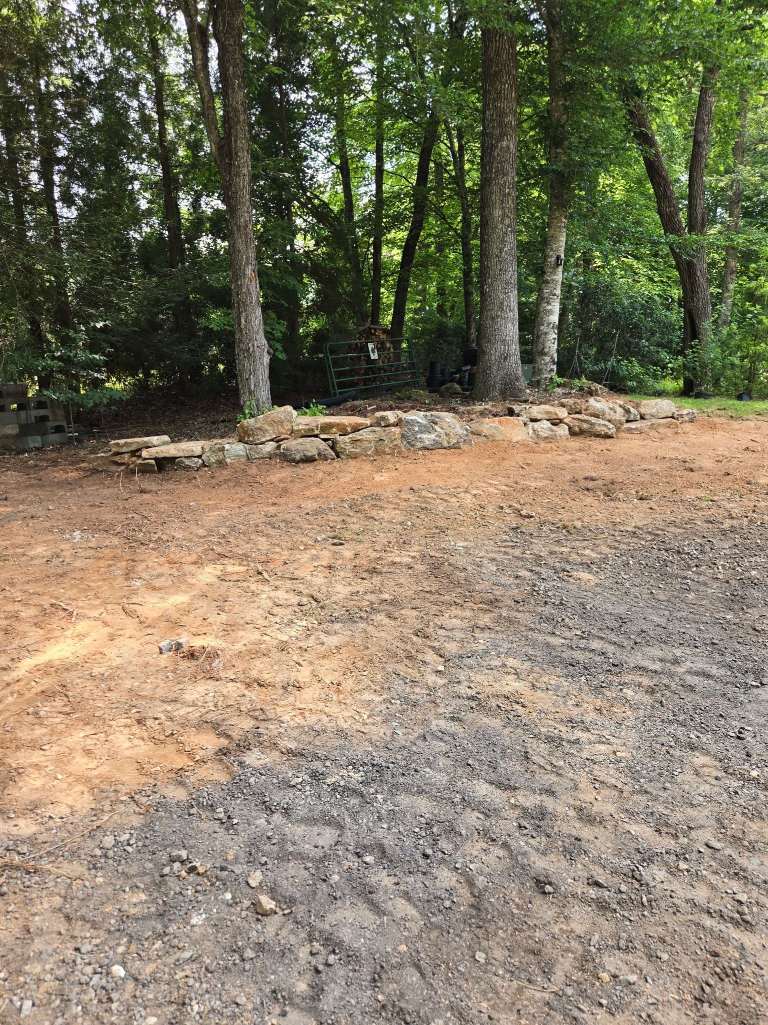 Gallery photos for Slope Grading and Rock Wall Build in Etowah NC: Image #2