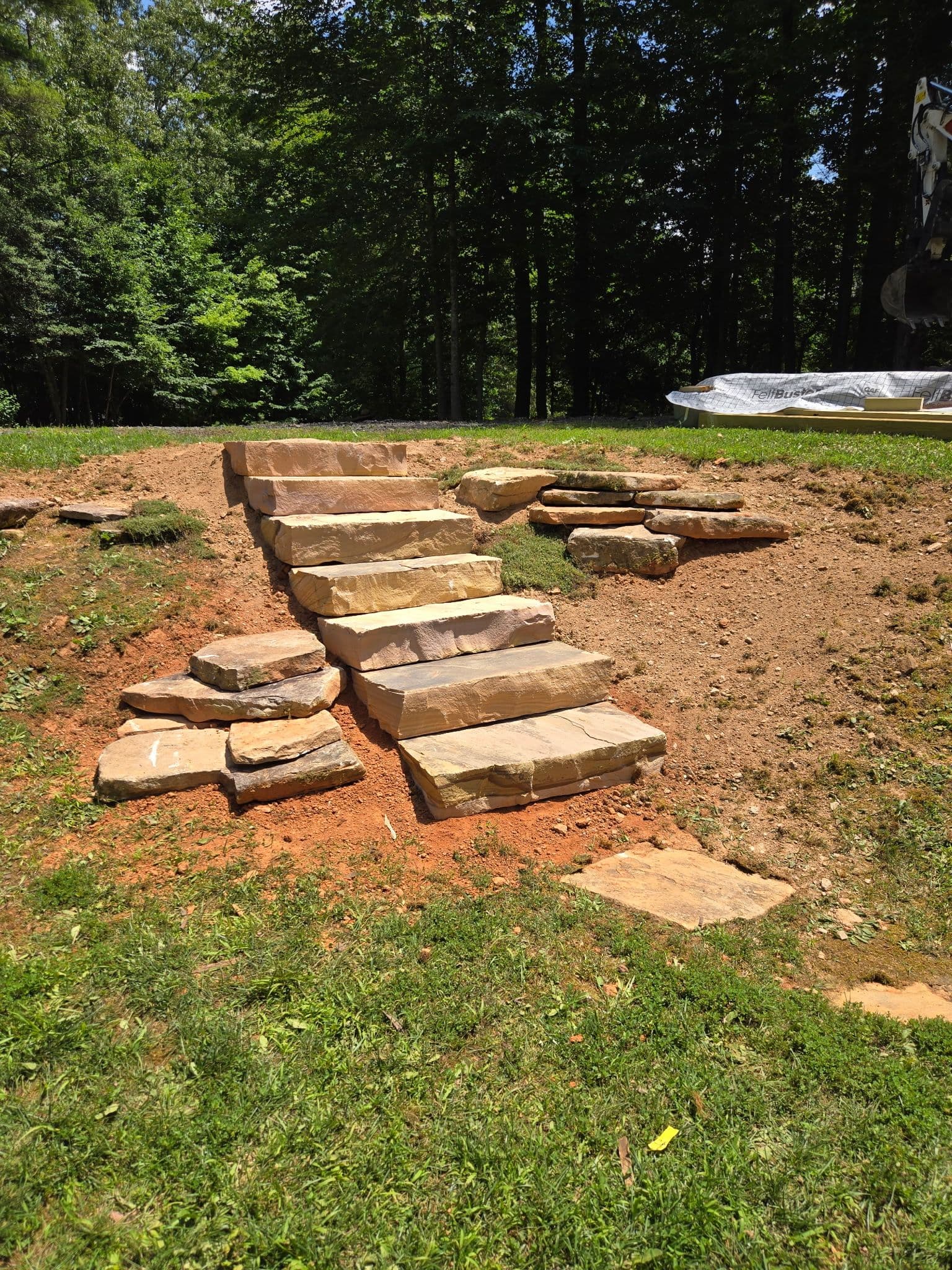 Gallery photos for Slope Grading and Rock Wall Build in Etowah NC: Image #5