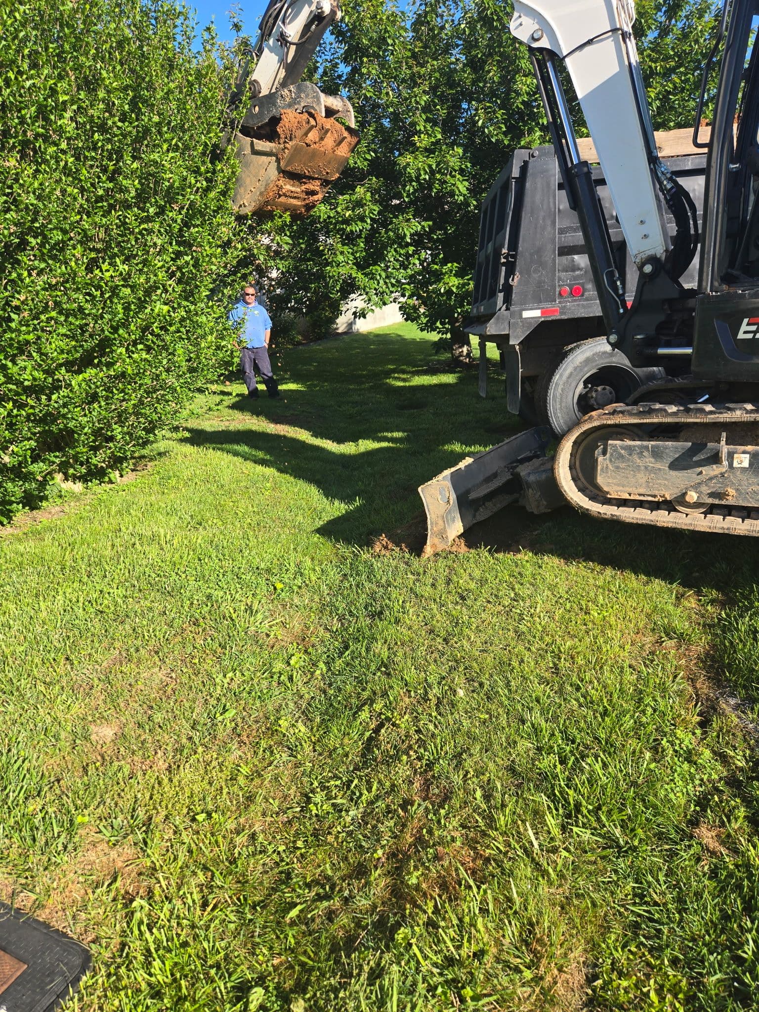 Stormwater Pipe Repair and Berm Installation in Hendersonville