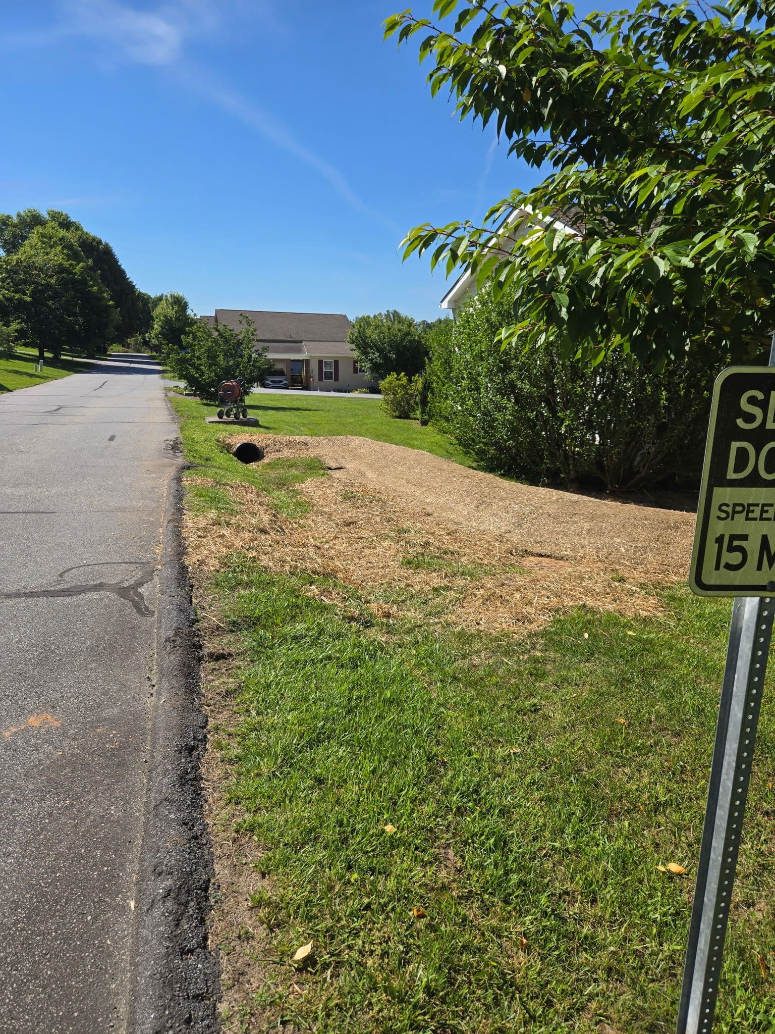 Stormwater Pipe Repair and Berm Installation in Hendersonville